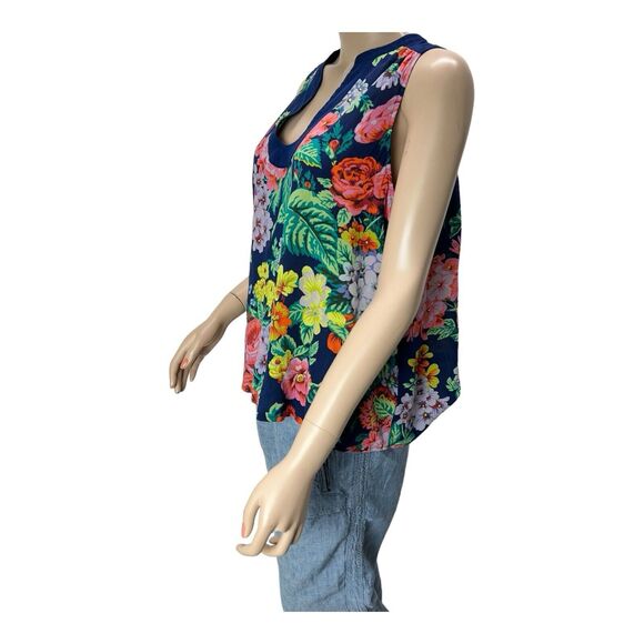 Maeve Anthropologie Melange Floral Print Tank Top Sz 12 Sleeveless Viscose - Picture 4 of 11